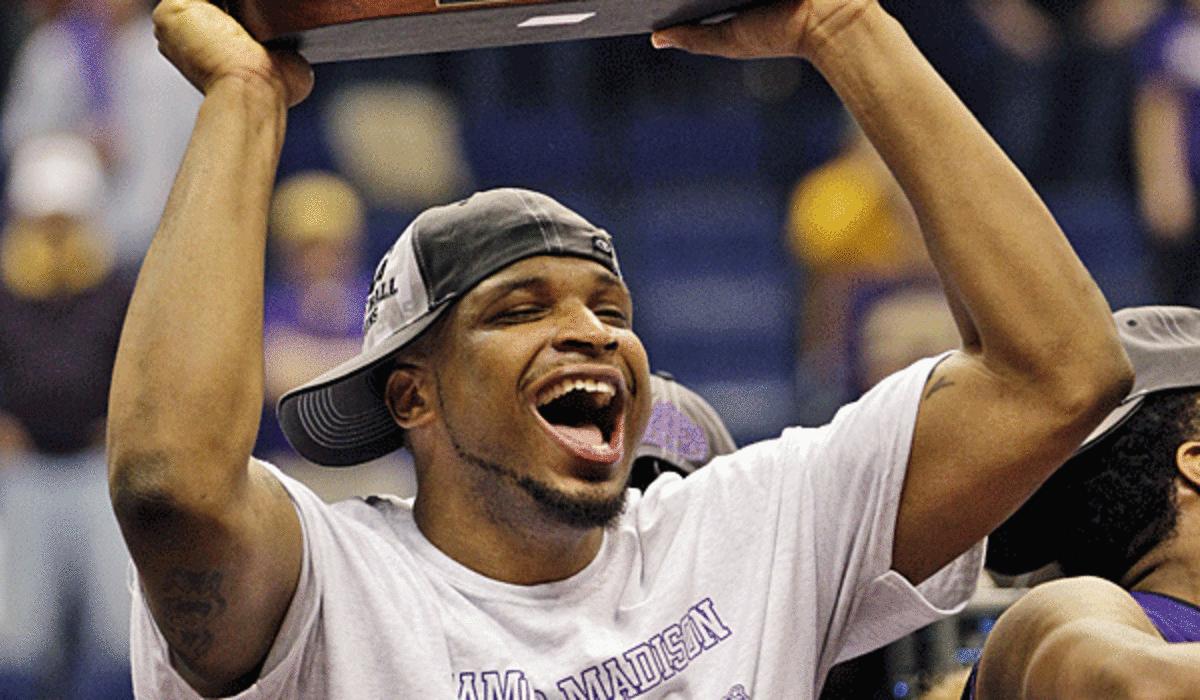 James Madison's Rayshawn Goins was arrested outside a party Sunday night. (AP)