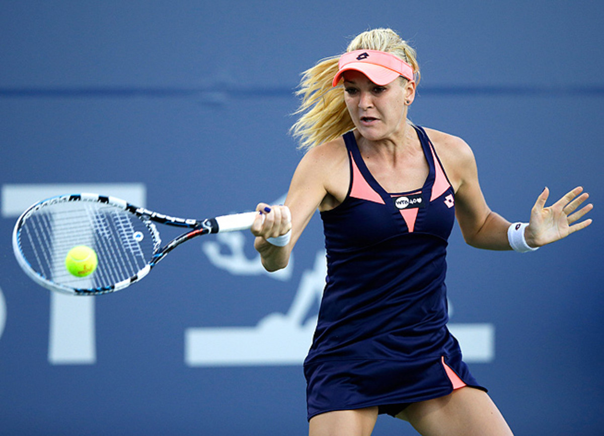 Agnieszka Radwanska offered up a varied array of shots in her tournament opener against Francesca Schiavone.