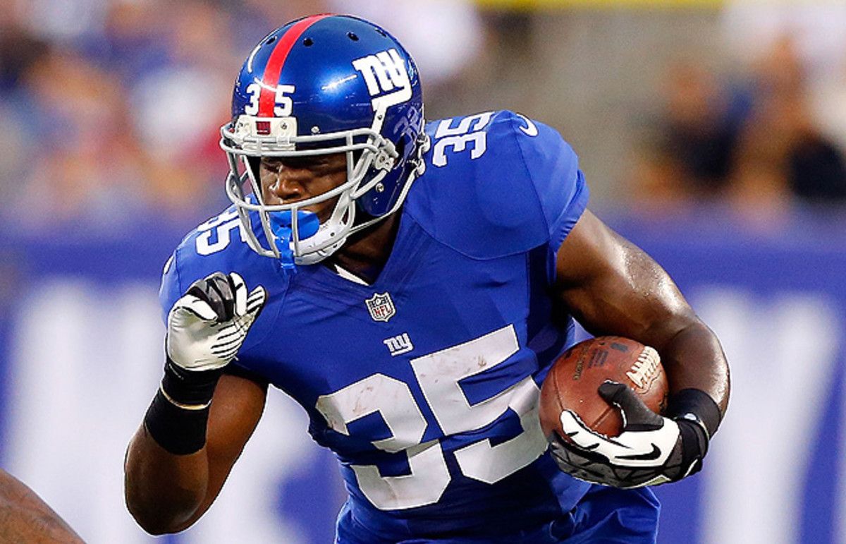 Andre Brown fractured his left leg in the preseason, and is still a few weeks away from returning.