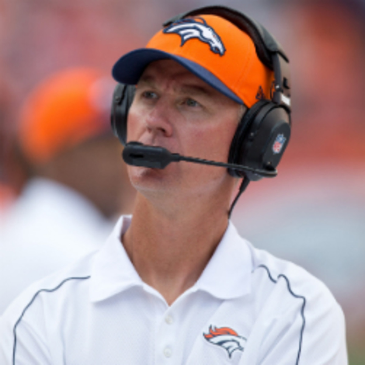 The Broncos' Mike McCoy will interview with the Cardinals, Eagles and Bills this weekend. (Justin Edmonds/Getty Images)