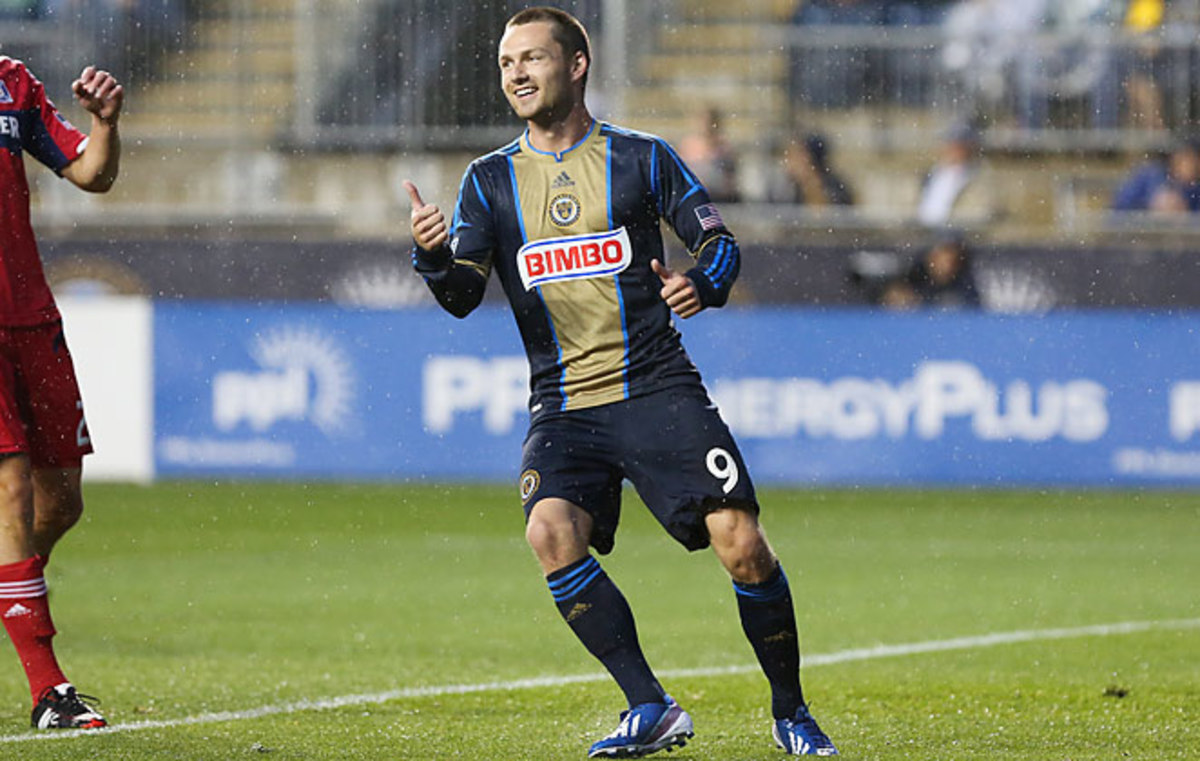 Jack McInerney scored his MLS-leading eighth goal against Chicago in a 1-0 win on Saturday.