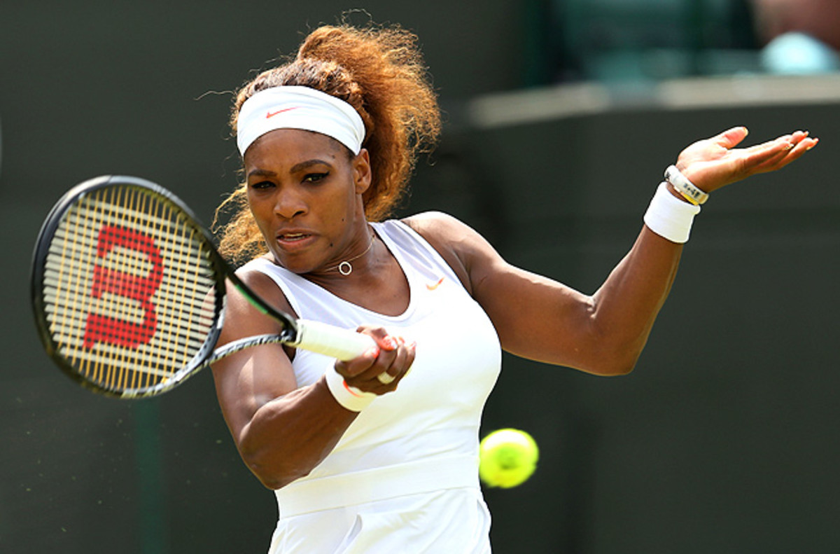 Serena Williams cleanly won her second-round match, beating Caroline Garcia 6-3, 6-2.