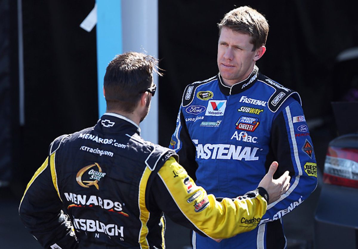 A disputed start between Paul Menard and Carl Edwards was behind the recent rule change.