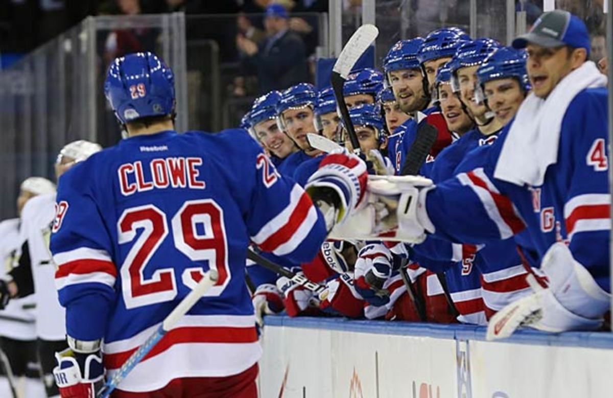 Ryane Clowe of New York Rangers