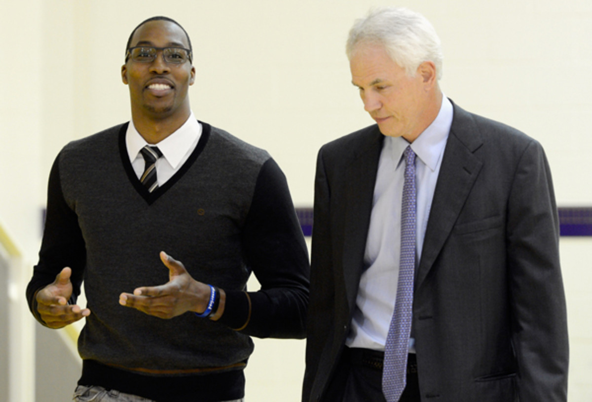 Mitch Kupchak (right) was unable to keep Dwight Howard with the Lakers. 