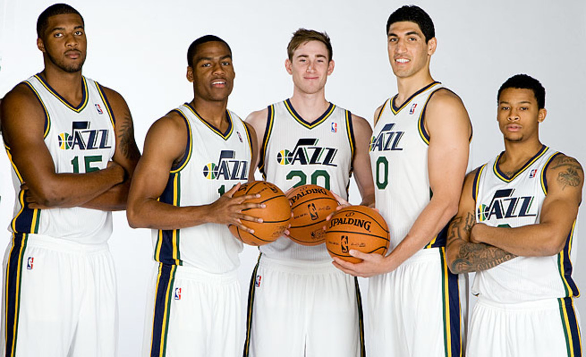 Utah's young core (from left): Derrick Favors, Alec Burks, Gordon Hayward, Enes Kanter and Trey Burke.