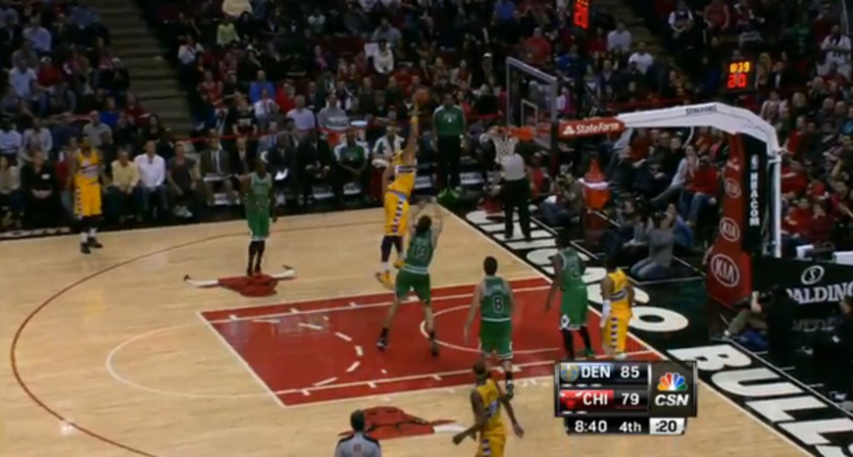 JaVale McGee prepares to throw in a dunk. (CSN Chicago Broadcast)
