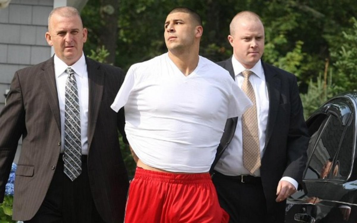 Aaron Hernandez has been put into custody on Wednesday. (Boston Globe)