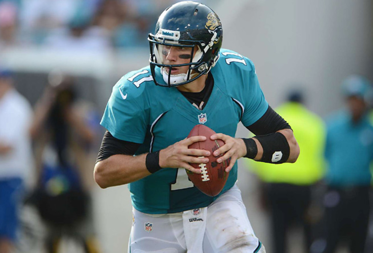 Blaine Gabbert got up and walked off after spraining his ankle in Jaguars' practice Monday.