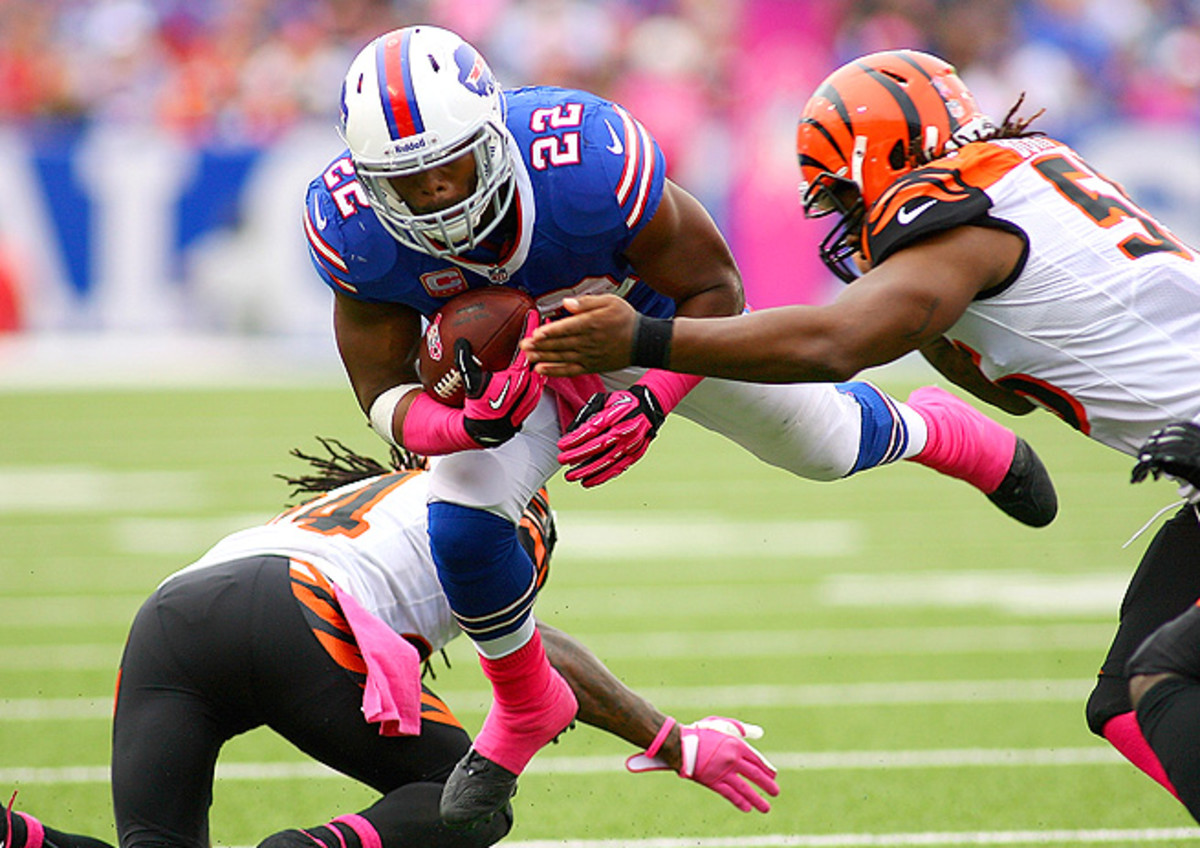 Fred Jackson split carries with C.J. Spiller last week, but Jackson saw more passes thrown his way.