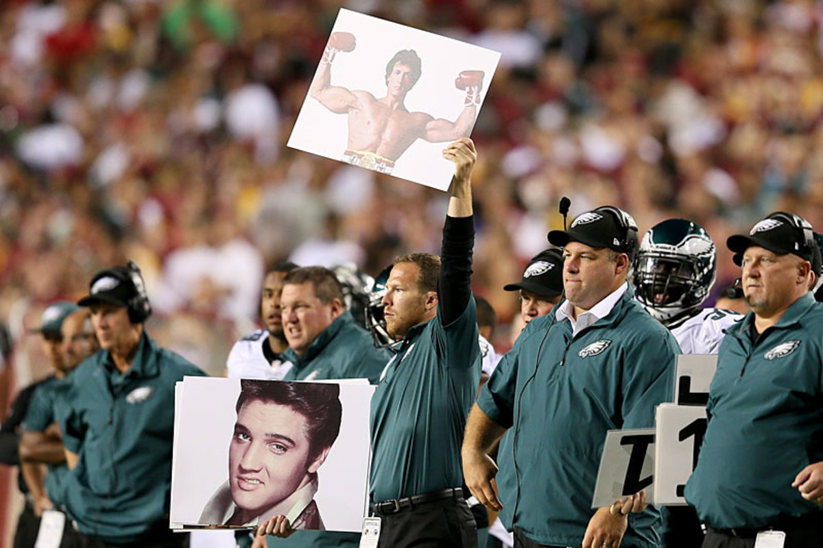 Start getting used to unusual sighting on the Eagles sideline. (Rob Carr/Getty Images)