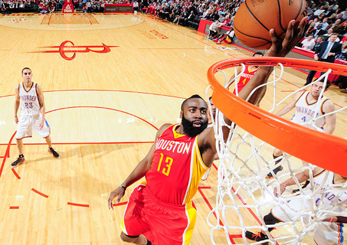 James Harden scored 46 points against the Oklahoma City Thunder