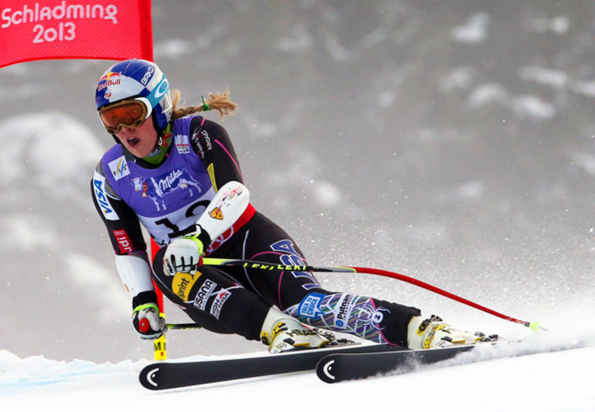Lindsey Vonn crashed moments after this photo was taken on the super-G course in Austria.