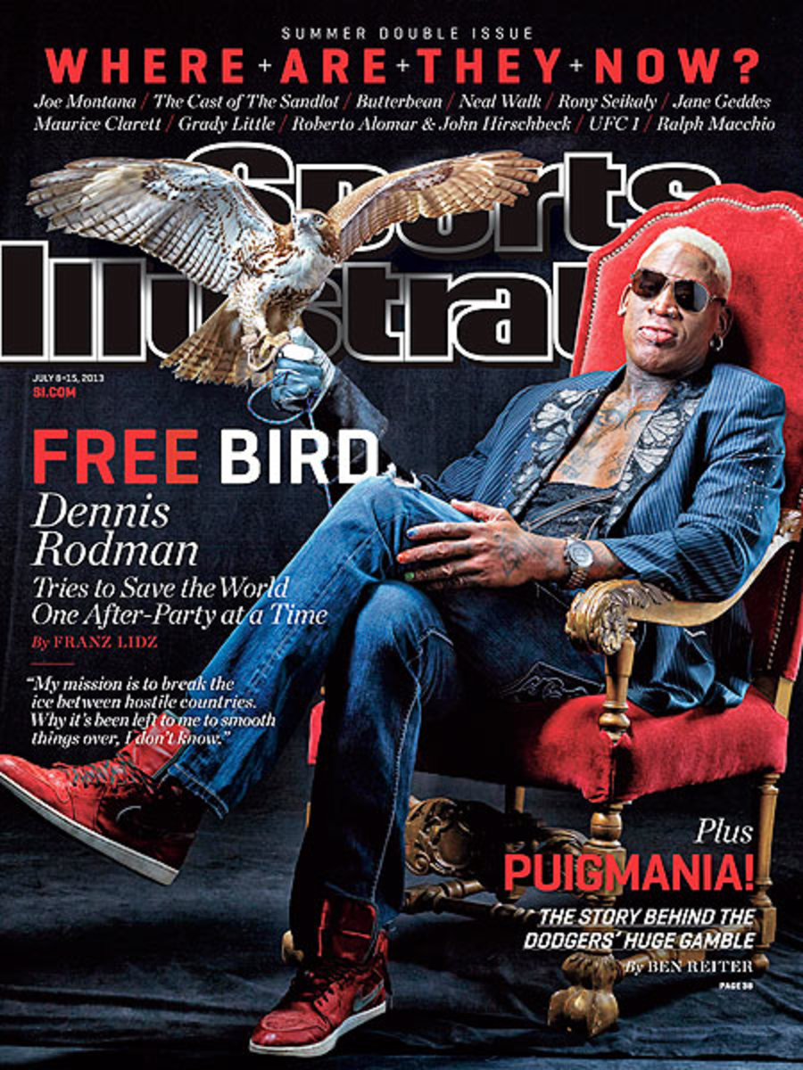 Dennis Rodman appears on July 8 cover of Sports Illustrated.