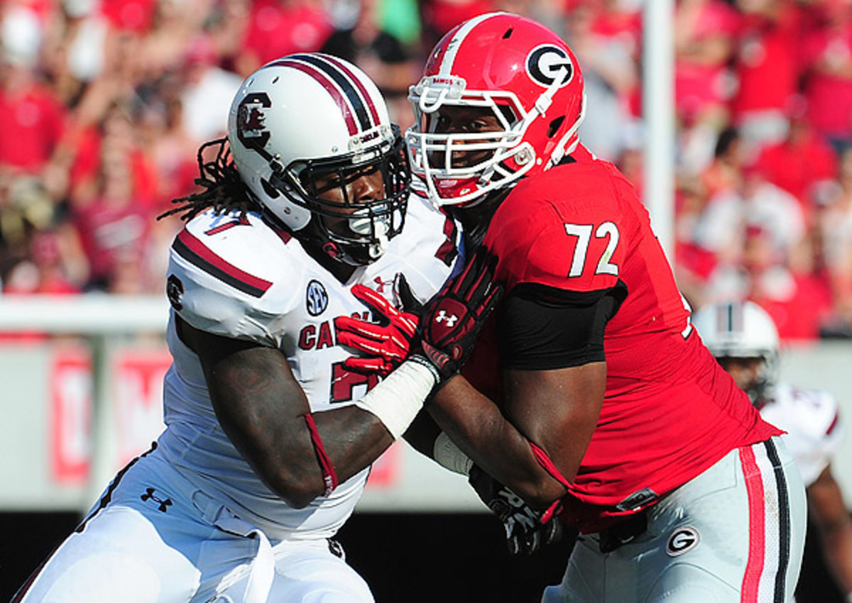 Jadeveon Clowney has just one sack through two games are tallying 13 in 2012.