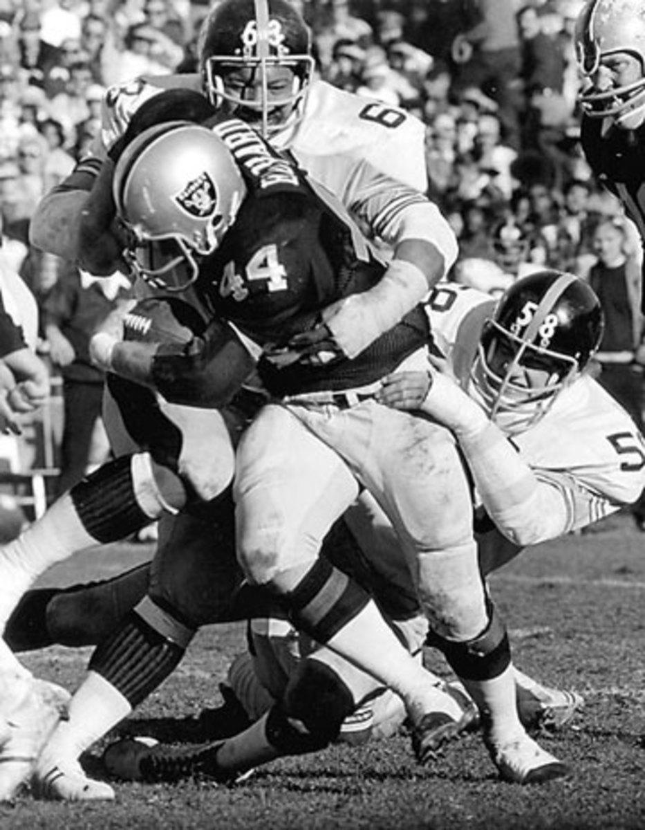 Holmes, Lambert and the rest of the Steelers defense clamped down on Hubbard and the Raiders, who gained just 29 yards on 21 carries. (Arthur Anderson/Getty Images)