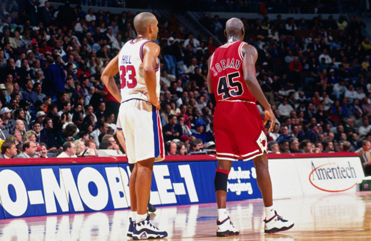Grant Hill (left) has announced his retirement. (Nathaniel S. Butler/Getty Images)