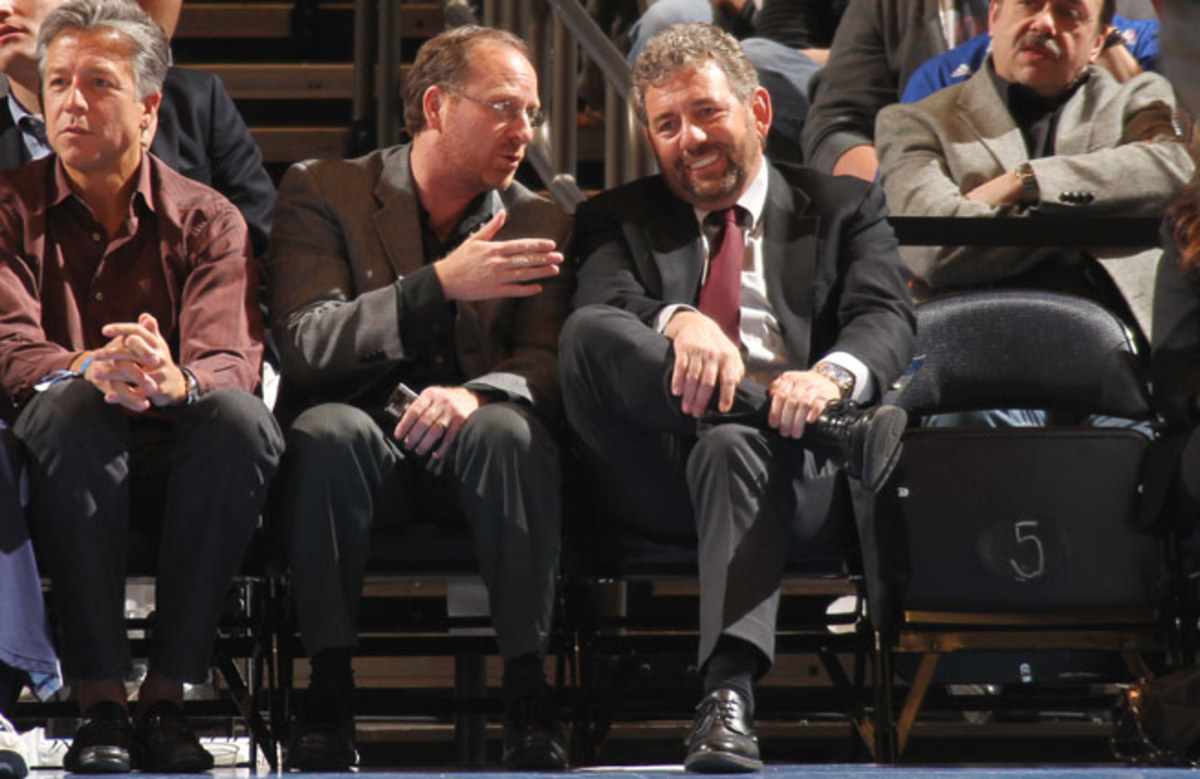 Knicks owner James Dolan (right) appeared to hastily guarantee a win, but his team delivered.