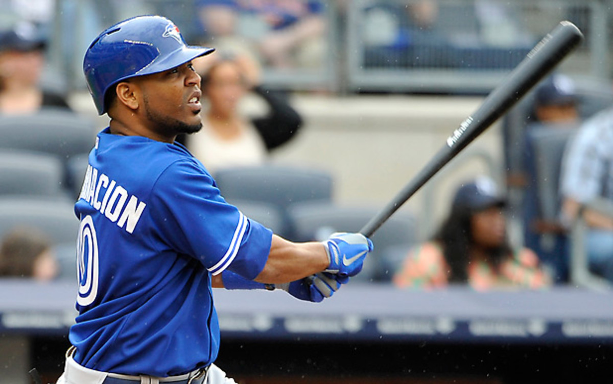 Edwin Encarnacion is proving that his breakthrough 2012 was no fluke. (Kathy Kmonicek/AP)