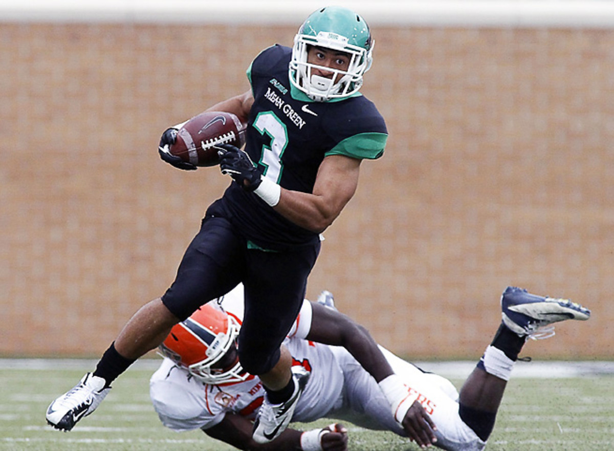North Texas wide receiver Brelan Chancellor logged three games this year of at least 100 yards receiving.