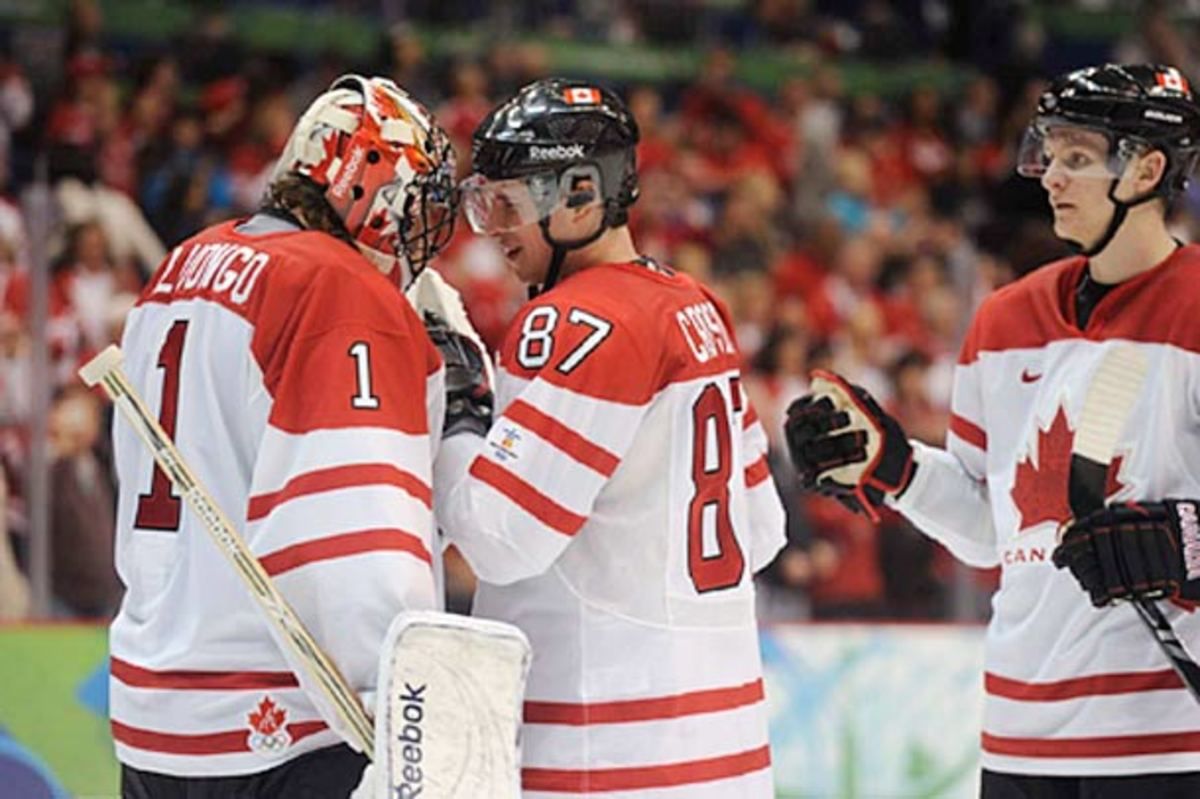 Roberto Luongo and Sidney Crosby were invited to Team Canada's Sochi Olympics orientation camp.