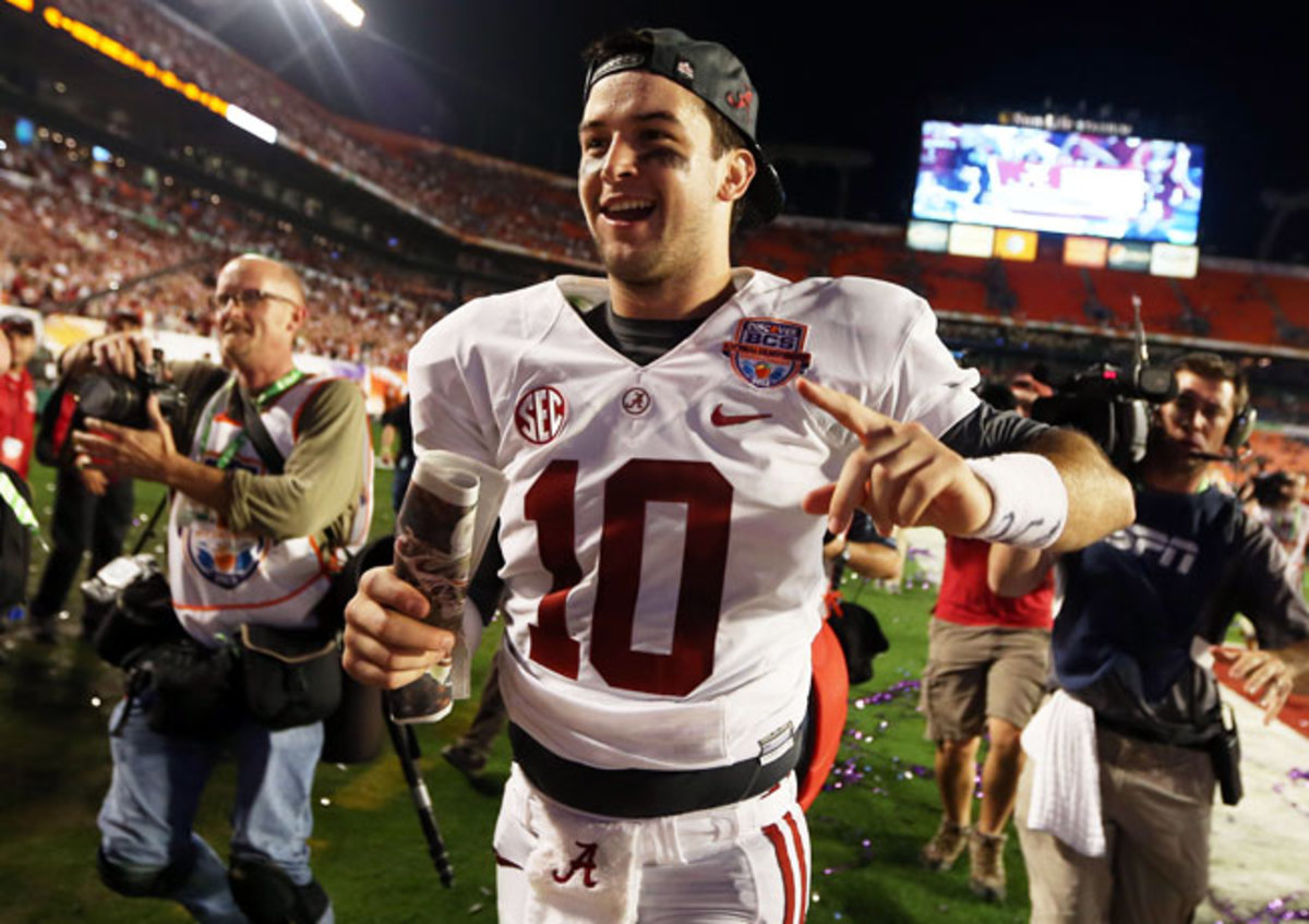 AJ McCarron and Alabama beat Notre Dame 42-14 to capture their second straight BCS title last season.