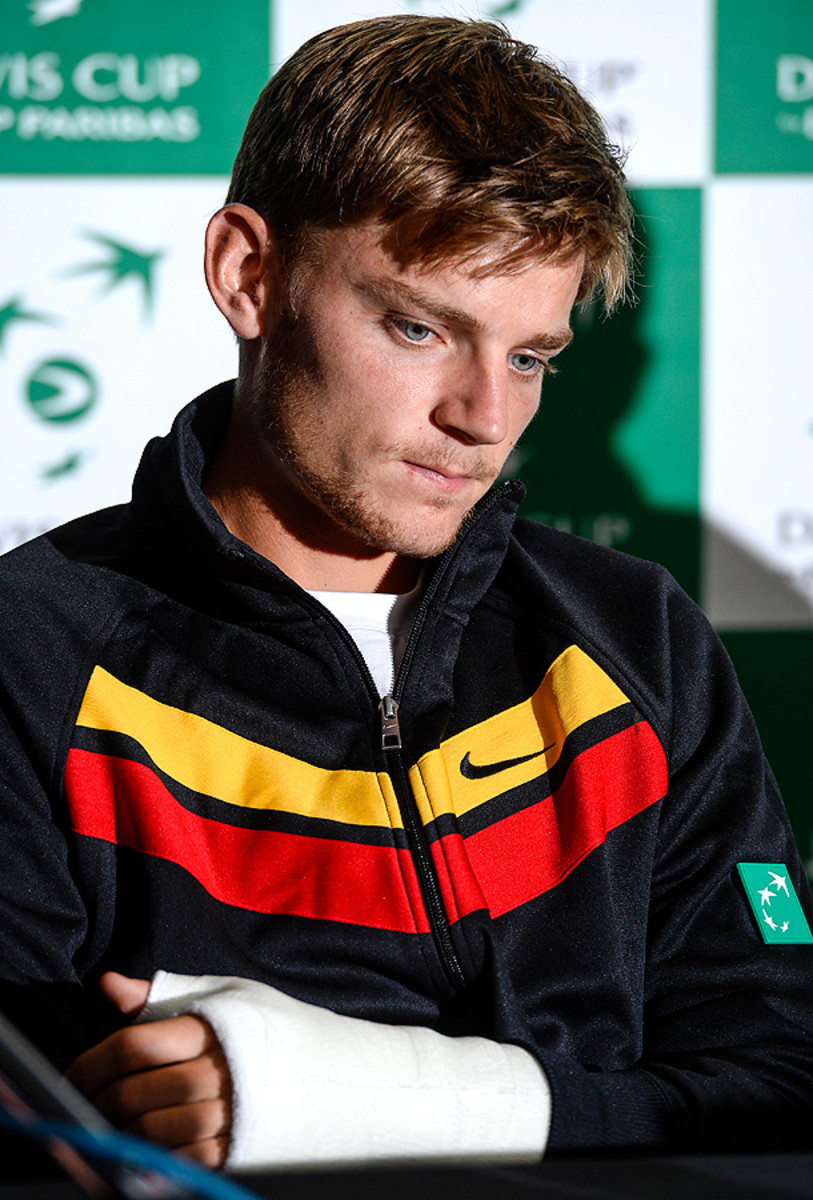 David Goffin is out for the rest of the season following wrist surgery. (DIRK WAEM/AFP/Getty Images)