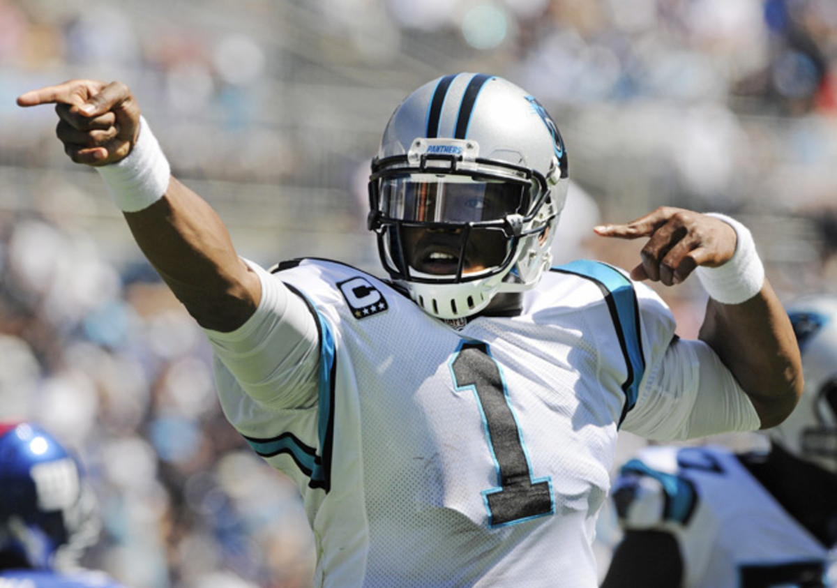 Cam Newton was fined because of the Under Armour logo visible on his helmet clips.