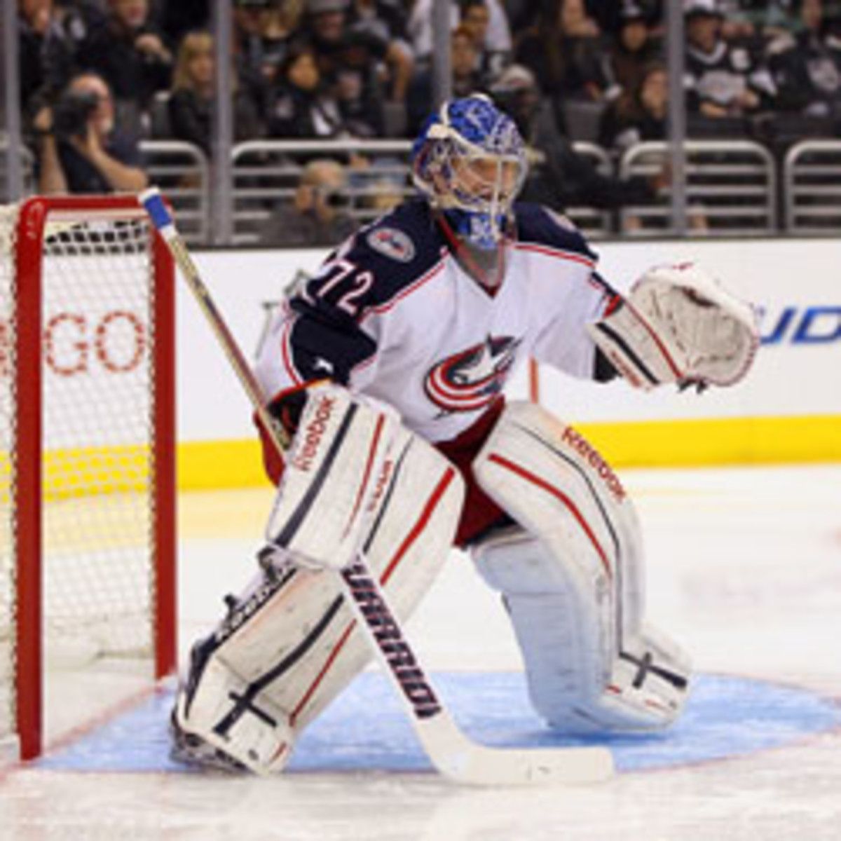 Blue Jackets goalie Sergei Bobrovsky was voted a finalist for the Vezina Trophy. (Victor Decolongon/Getty Images Sport)