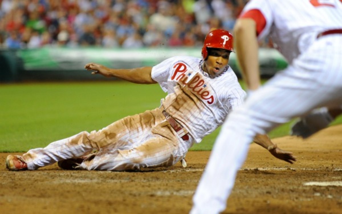 Ben Revere will have surgery on Tuesday to repair a broken right foot. (Miles Kennedy/Philadelphia Phillies)