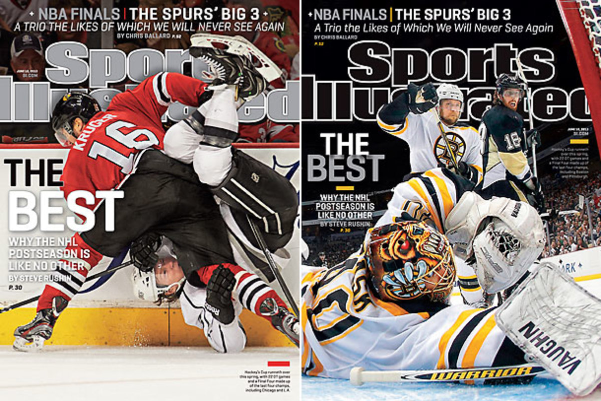 SI's two NHL covers this week. (Photos by David E. Klutho/Sports Illustrated :: Gregory Shamus/NHLI/Getty Images)