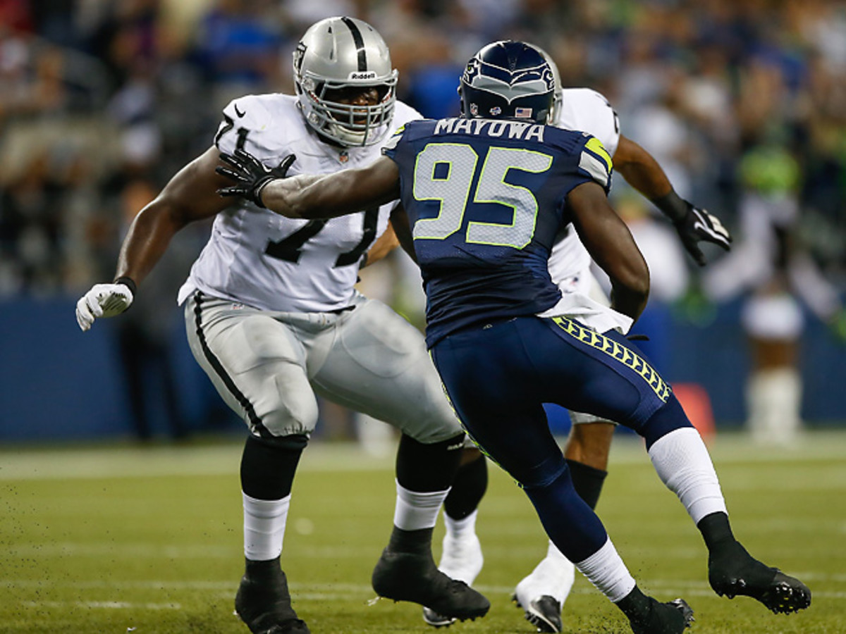 Oakland's Menelik Watson was a highly regarded offensive line prospect in the 2013 NFL draft.