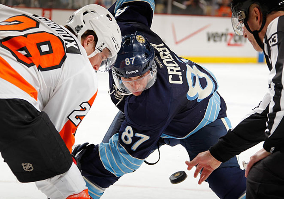 While the Flyers have seen their playoff fortunes plunge, Sidney Crosby has his eyes on the grand prize.