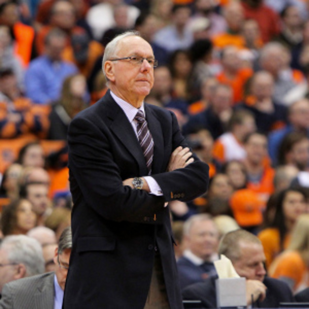 Jim Boeheim was at it again with reporters following Syracuse's loss to Marquette. (Nate Shron/Getty Images)