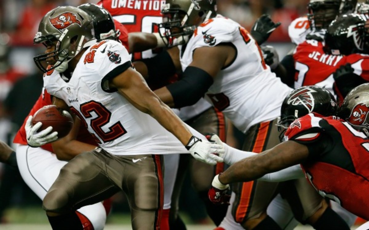 Doug Martin suffered a shoulder injury against the Falcons. (Kevin C. Cox/Getty Images)