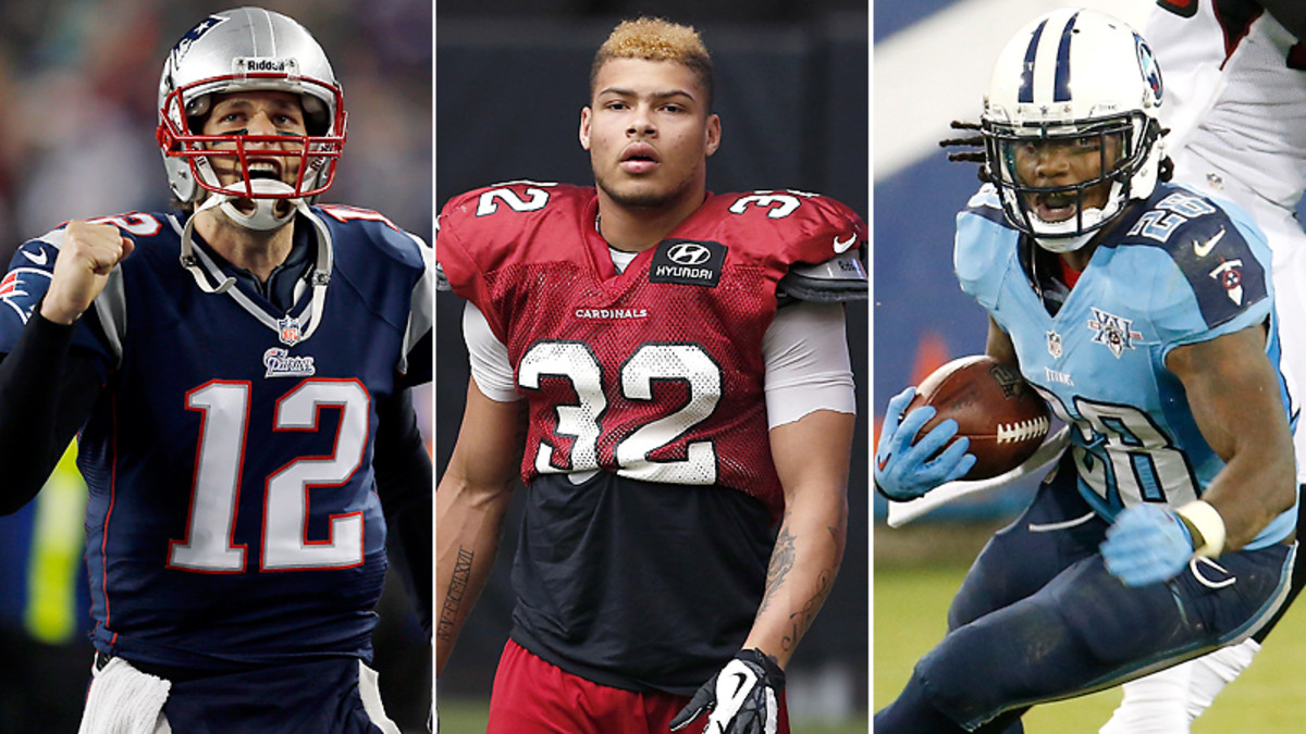 Tom Brady, Tyrann Mathieu, Chris Johnson.