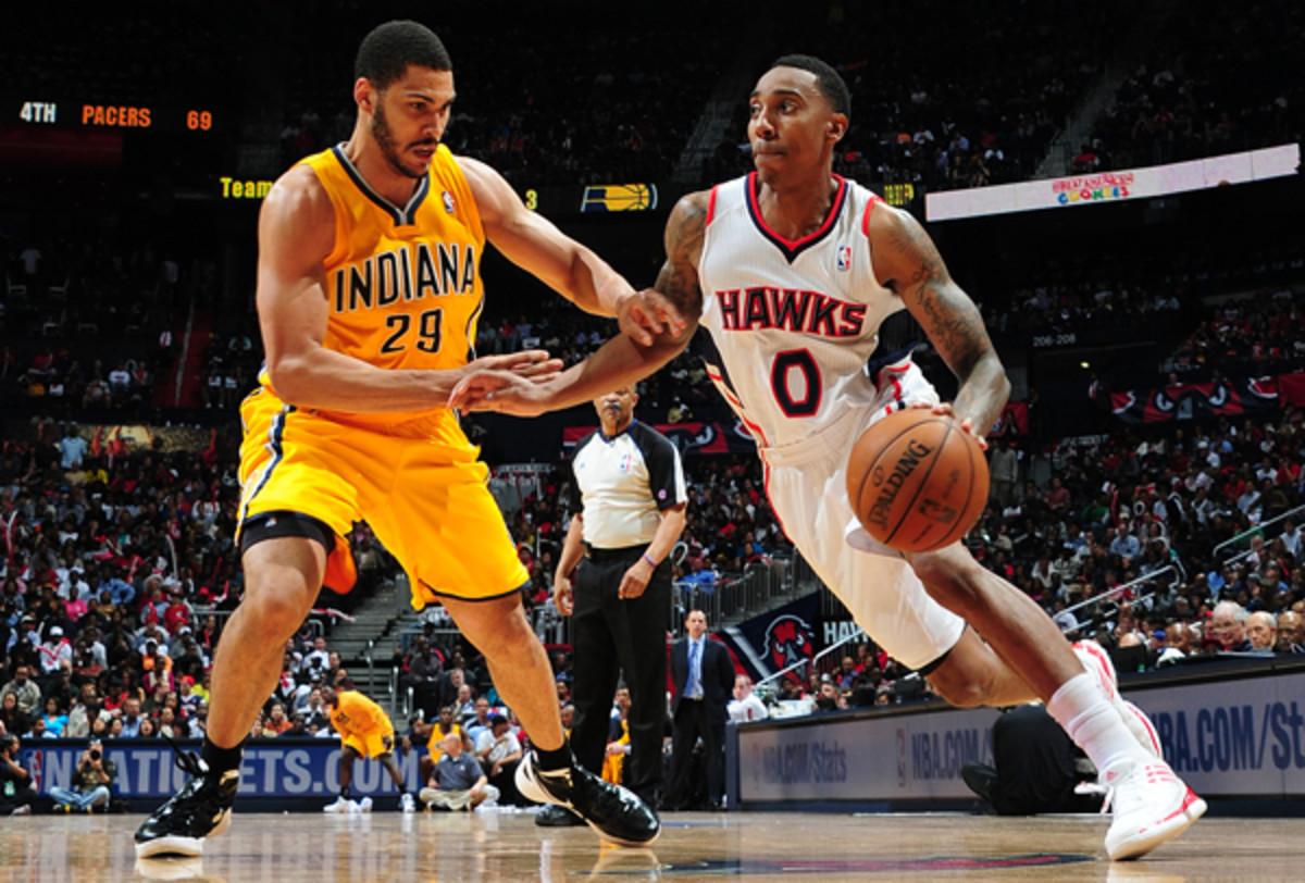 Jeff Teague (right) has started at point guard for the Hawks for the last two seasons.