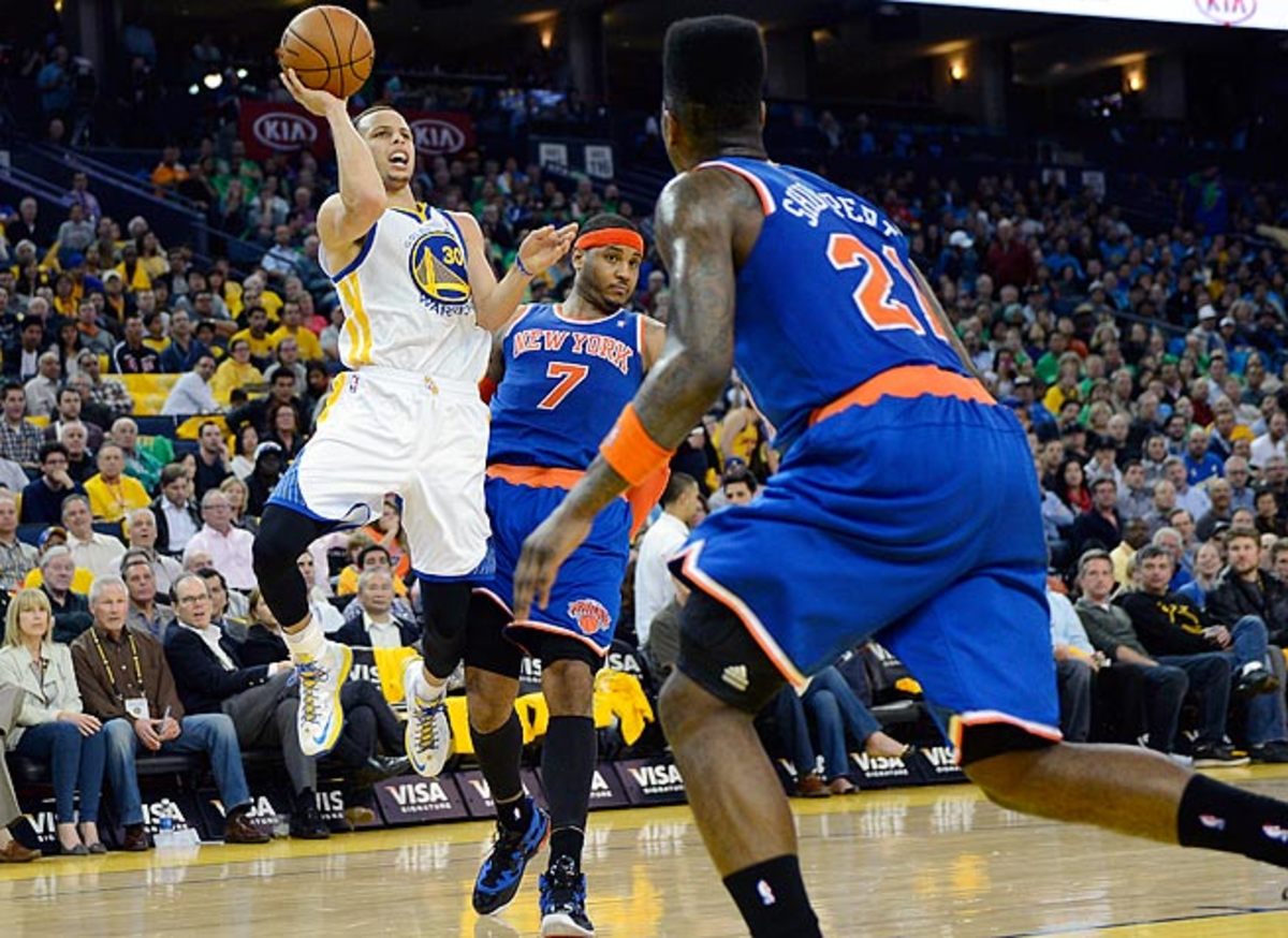 Guard Stephen Curry averaged 22.9 points last season and shot 45.3 percent from three-point range.