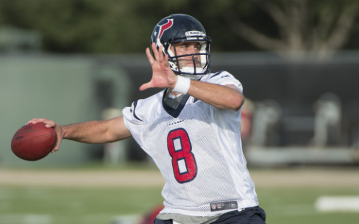 Matt Schaub said he wouldn't have a problem with the Texans signing Joe Mays, who took a chunk of his ear off with a hit last year. (MCT/Getty Images)