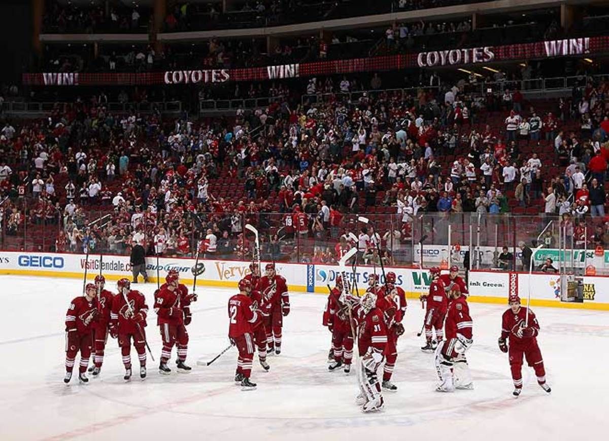 Despite low attendance and inquiries from other cities, the NHL wants the Coyotes to stay put.