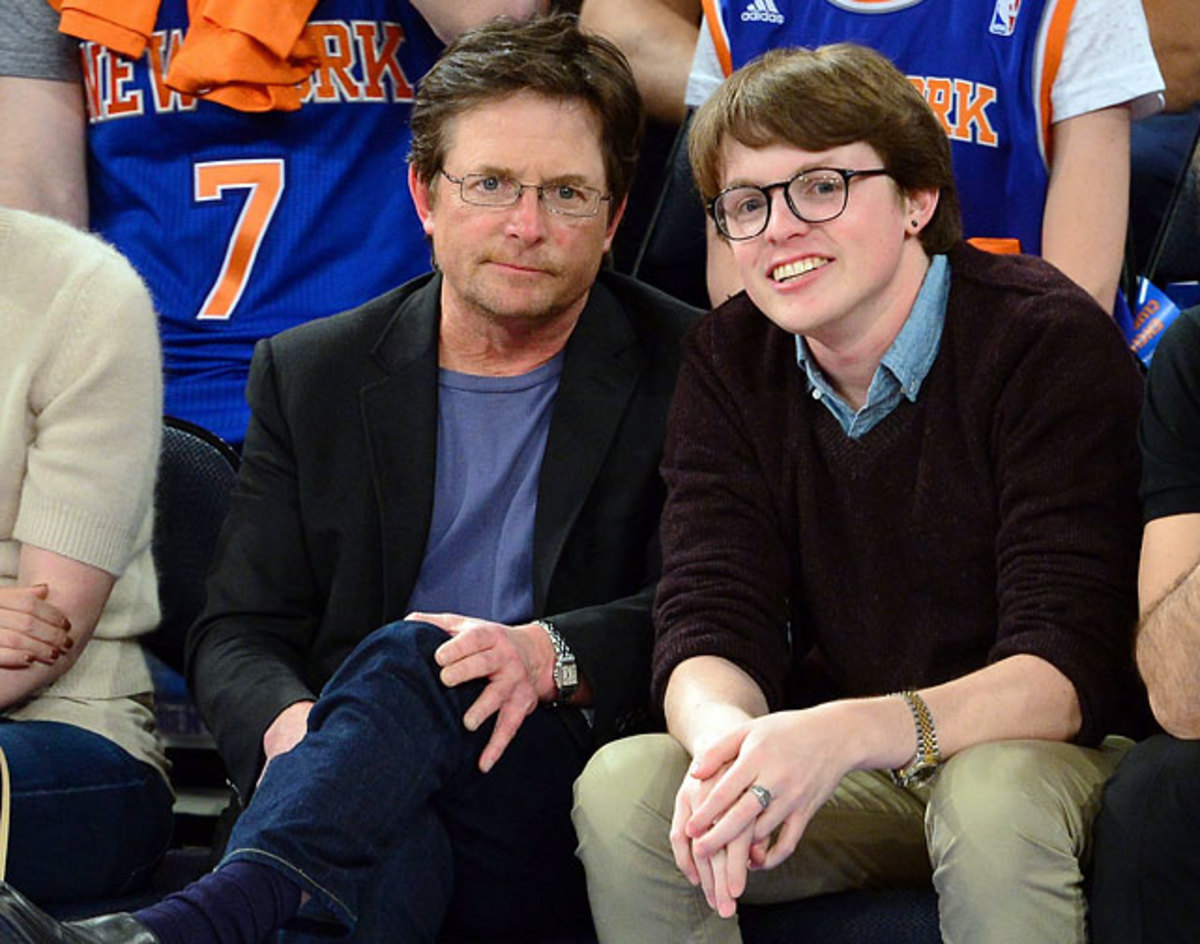Michael J. Fox and son &lt;br&gt; Sam Michael Fox