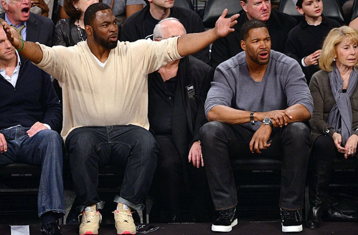 Justin Tuck and Michael Strahan