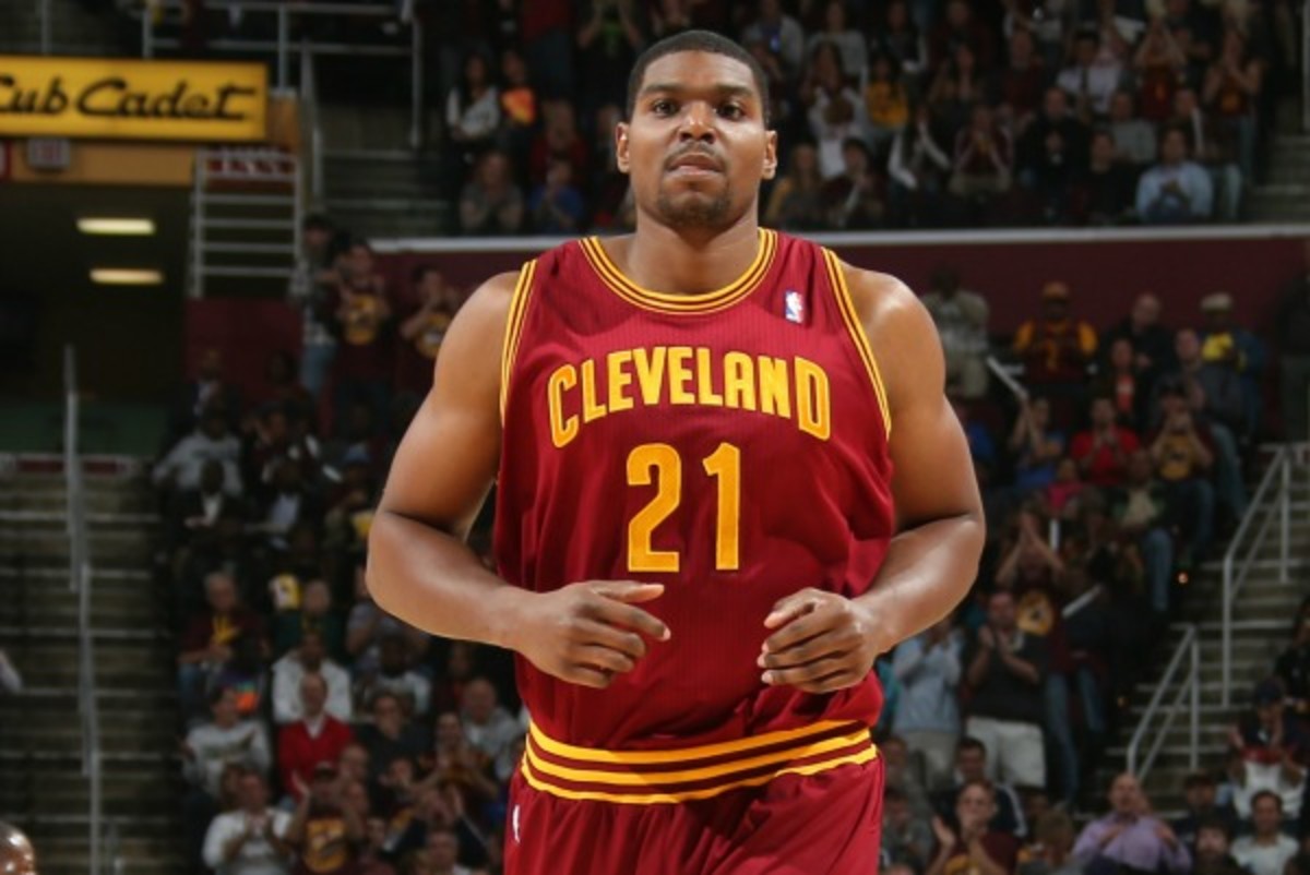 The Cavs suspended former Laker Andrew Bynum for conduct detrimental to the team. (Ned Dishman/NBAE via Getty Images)