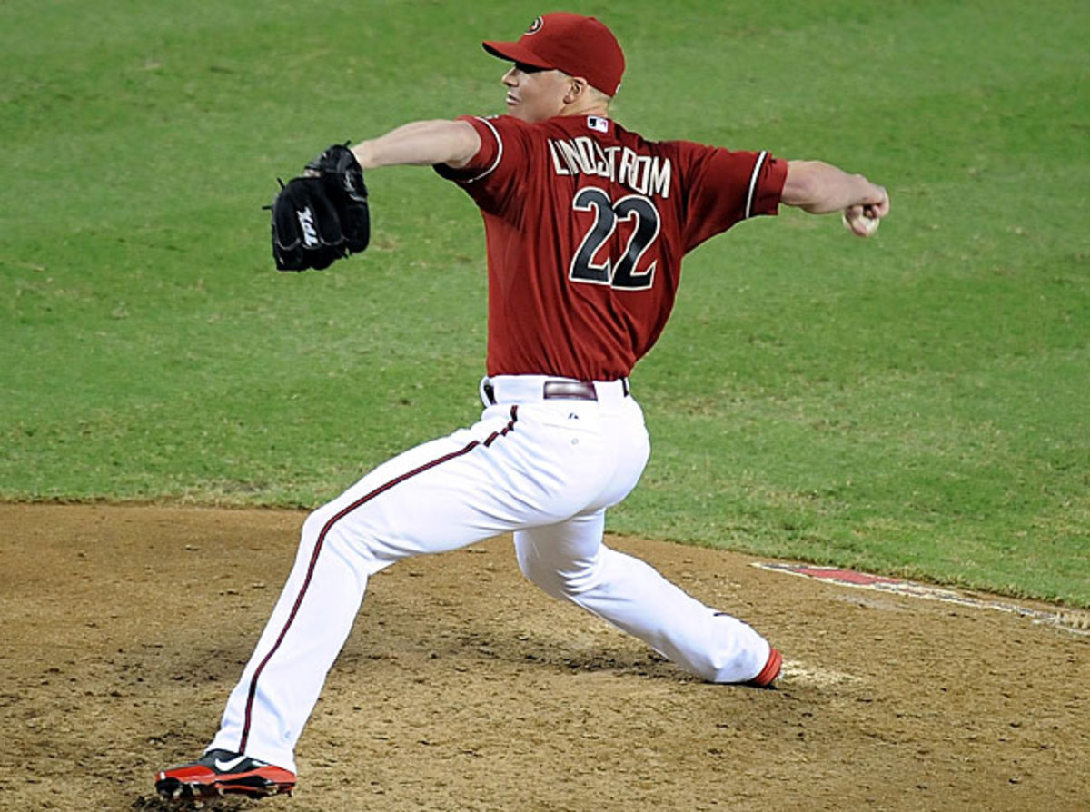 Matt Lindstrom pitched in 46 games for the Orioles and Diamondbacks in 2012.