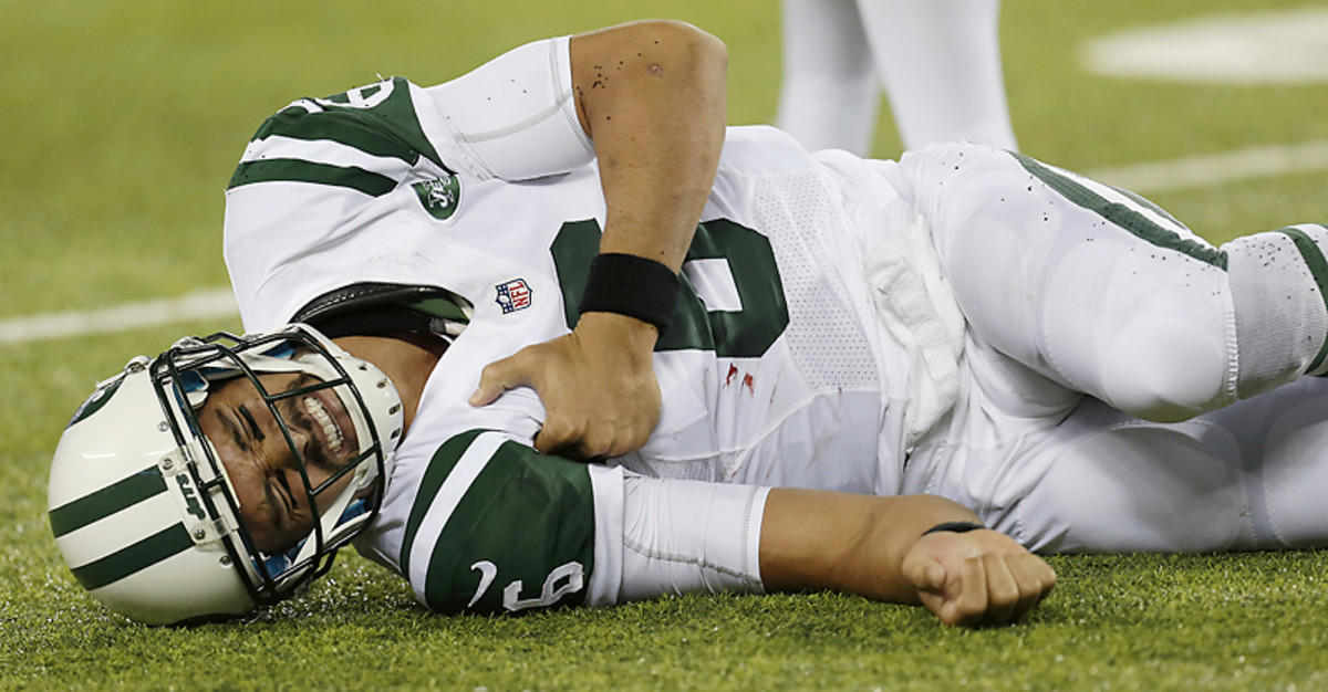 The Jets' QB situation took a turn for the even more absurd after Rex Ryan's inexplicable decision to play Mark Sanchez in the fourth quarter resulted in a shoulder injury.