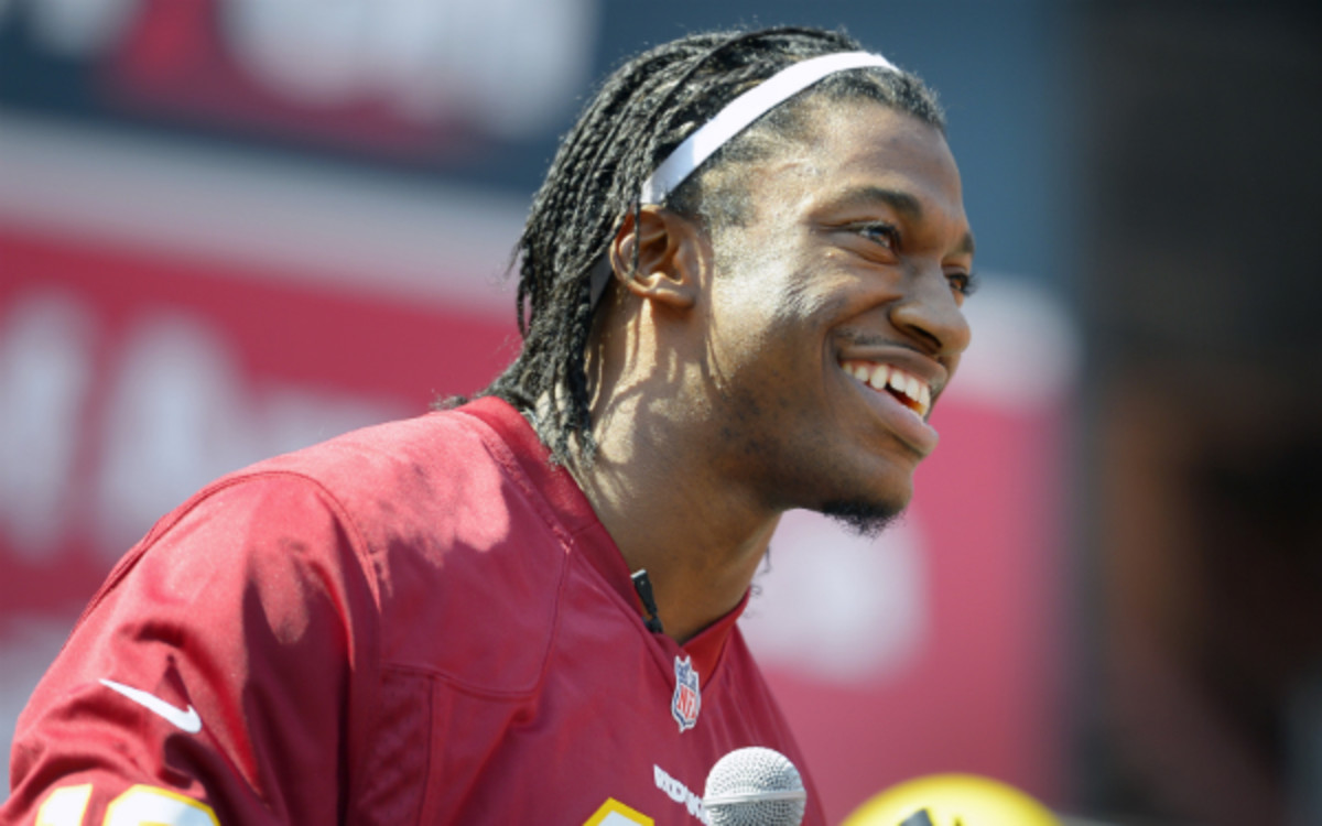 Robert Griffin III says he has been cleared to practice by doctors.  (The Washington Post via Getty Images)