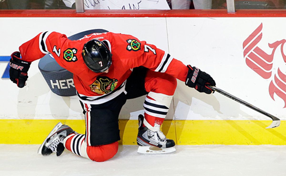 Brent Seabrook's overtime goal extended the Blackhawks' streak