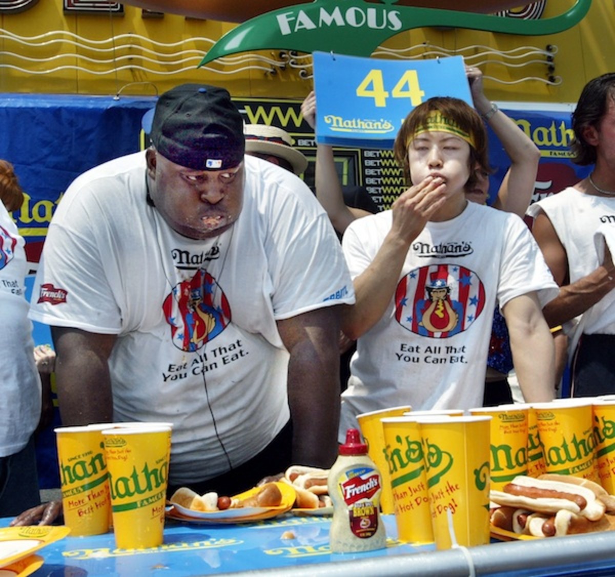 Hot Dog Eating Contest At Coney Island