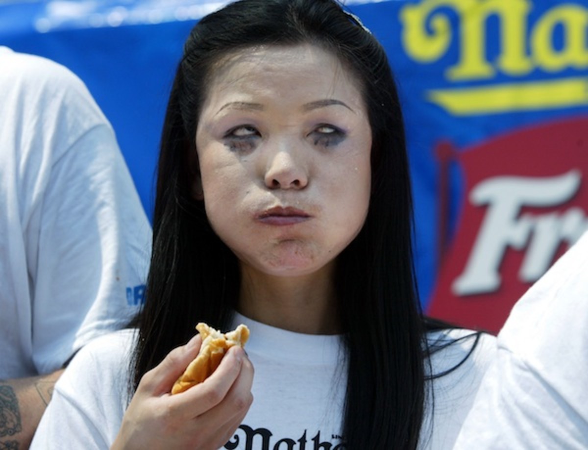 Hot Dog Eating Contest At Coney Island