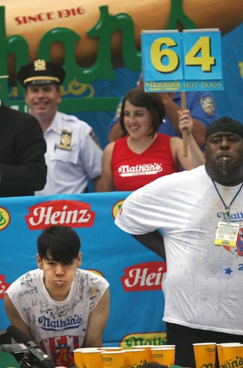 Champions Compete In Nathan's Annual Hot Dog Eating Contest